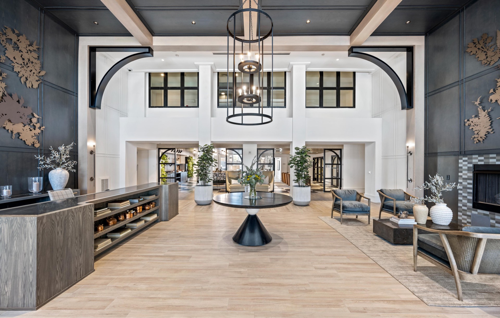 Modern and comfortable lobby space.