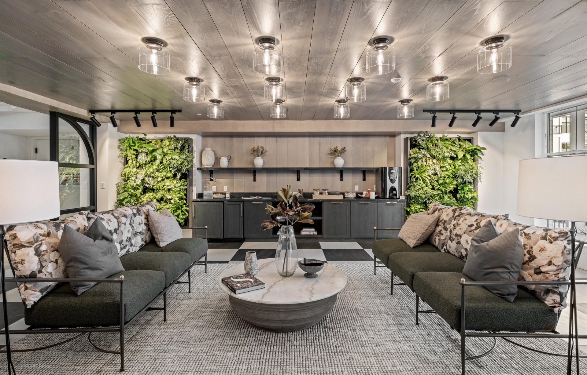 Spacious elegant lounge area.