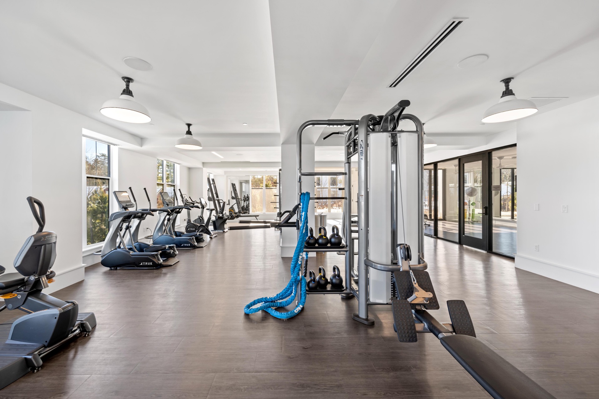 Cutting-edge fitness center.