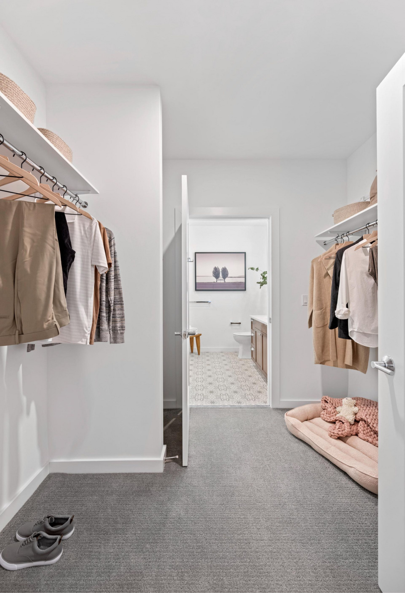 Ample storage in secondary bedroom closet.